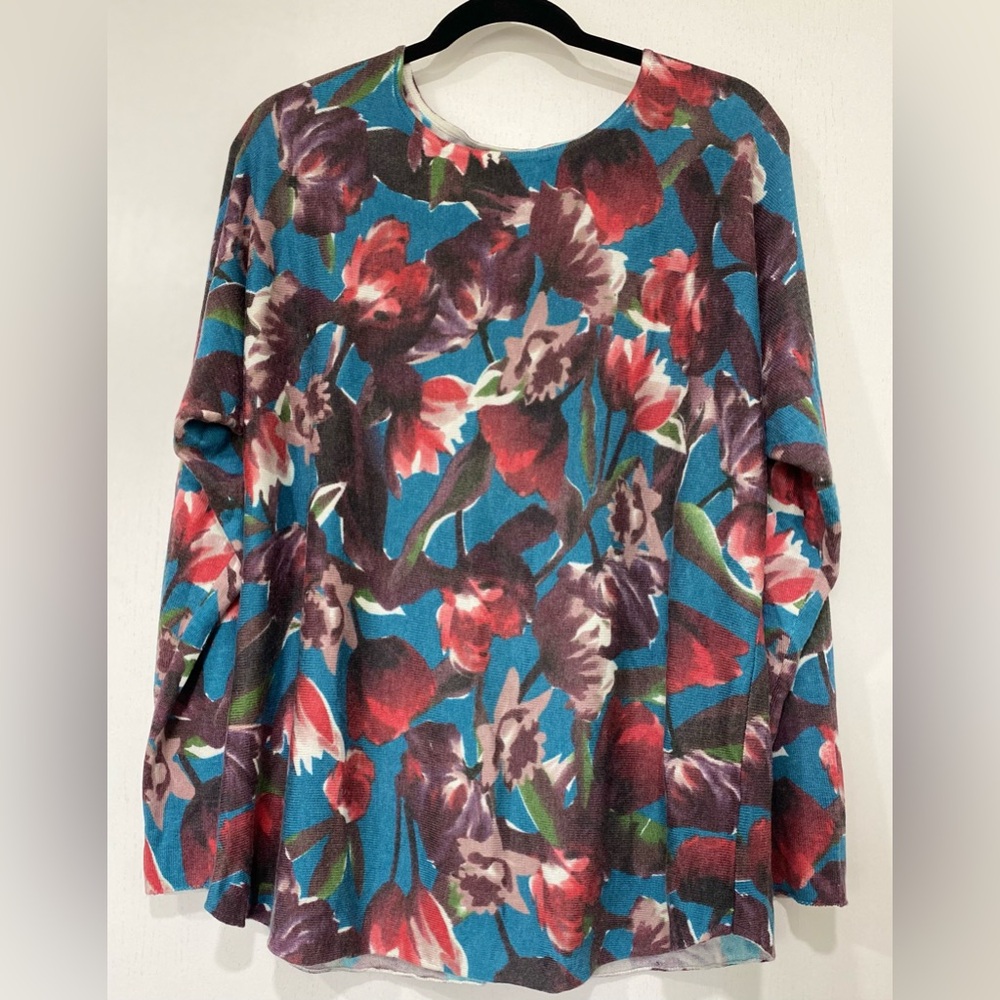 Blue Boxy Blouse with Relaxed Fit